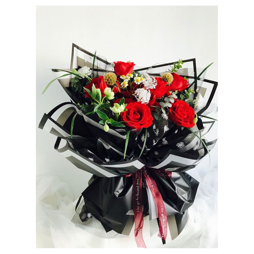 20pcs Transparent Frame Border Bouquet Wrapping Material (Waterproof)