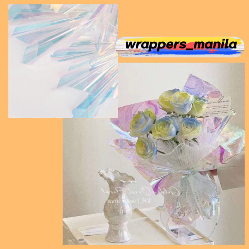 Holographic Flower Wrapping Film Waterproof Floral Wrapping Paper (Waterproof)