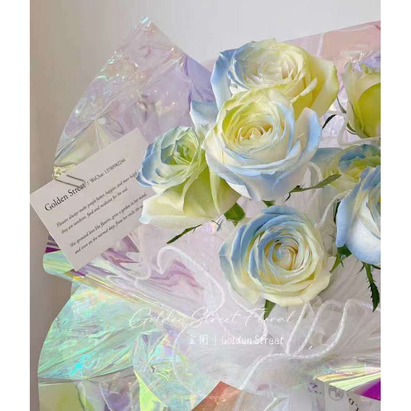 Holographic Flower Wrapping Film Waterproof Floral Wrapping Paper (Waterproof)