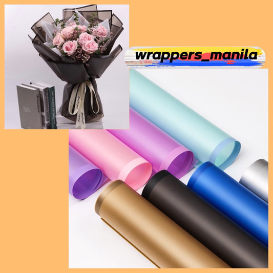 20pcs in 1 Pack Colored Translucent Border Bouquet Wrapping Material (Waterproof)