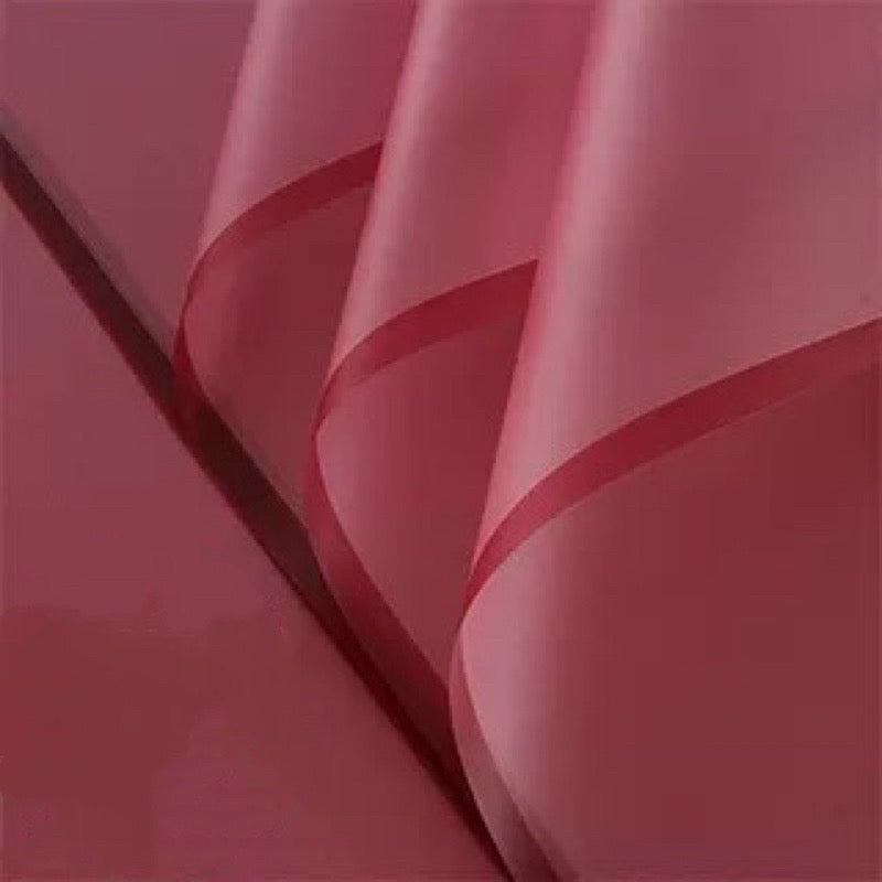 20pcs in 1 Pack Colored Translucent Border Bouquet Wrapping Material (Waterproof)