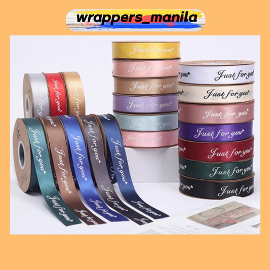 Quality Just for you Printed Style Ribbon Gift Wrapping Bouquet Ribbon