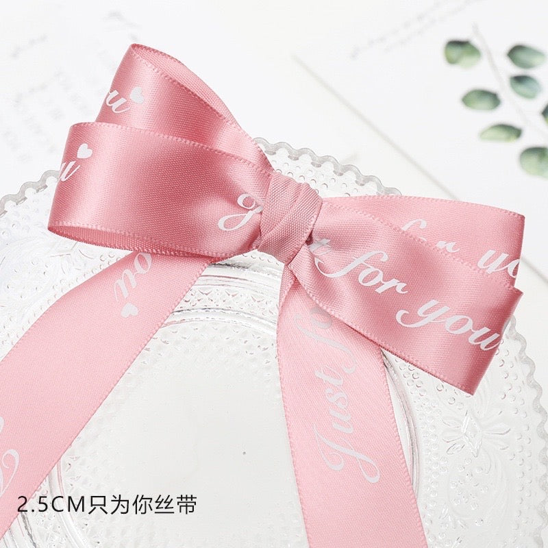 Quality Just for you Printed Style Ribbon Gift Wrapping Bouquet Ribbon