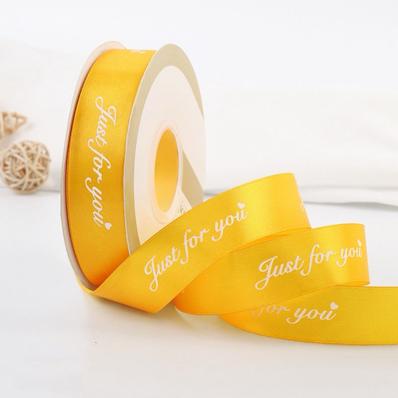 Quality Just for you Printed Style Ribbon Gift Wrapping Bouquet Ribbon