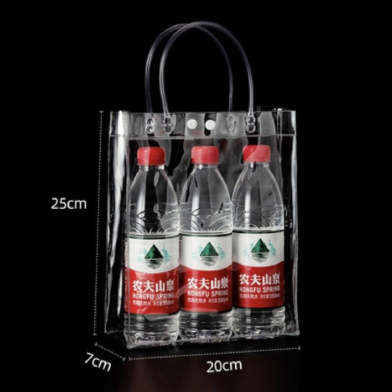 Plastic Transparent Bag/ PVC Bag Transparent Tote handbag gift Clear Gift Packaging Bag