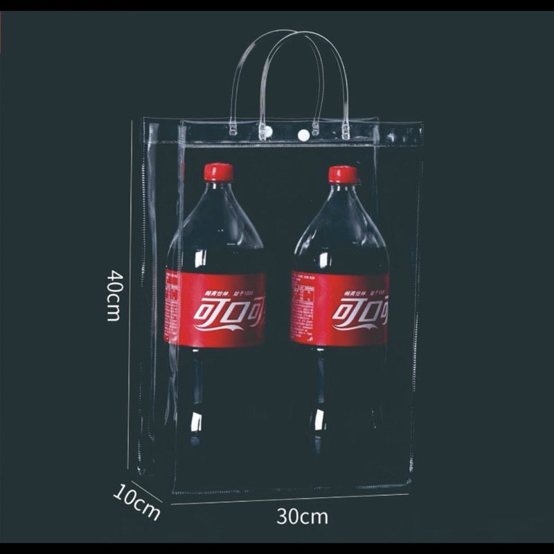 Plastic Transparent Bag/ PVC Bag Transparent Tote handbag gift Clear Gift Packaging Bag