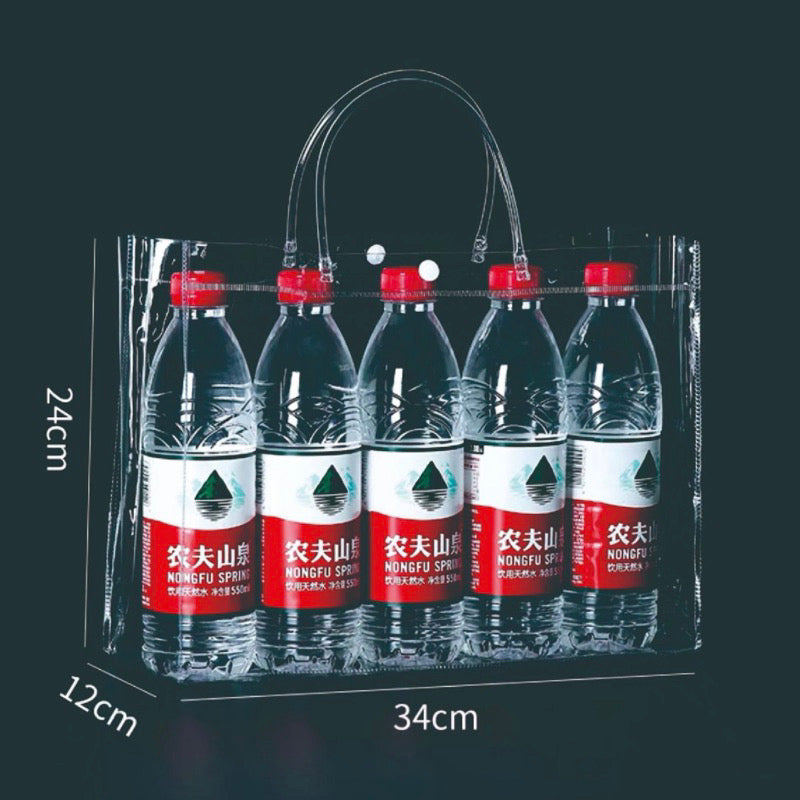 Plastic Transparent Bag/ PVC Bag Transparent Tote handbag gift Clear Gift Packaging Bag