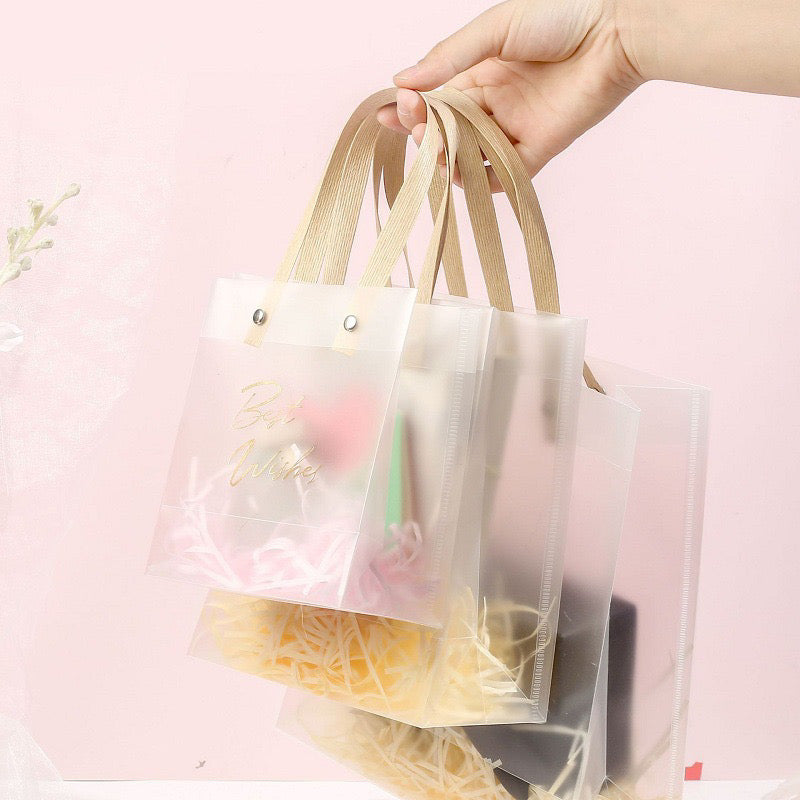 Frosted Tote Bag Plastic Gift Bag Souvenir Bag