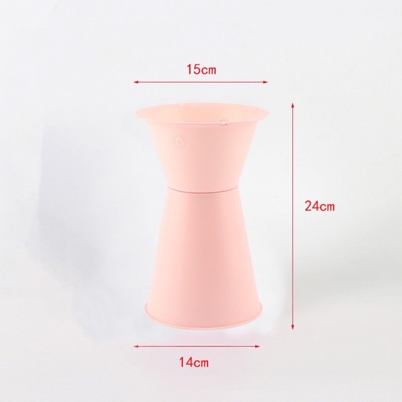 10sets Flower Artifact Bouquet Standee Plastic Bucket Cylinder Floral Base