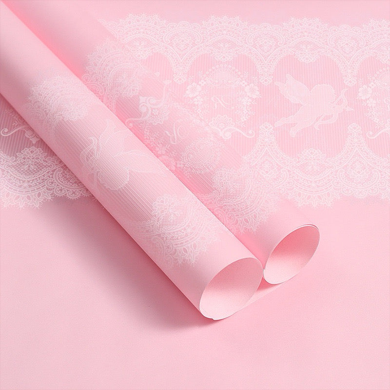 20pcs Lace Border Wrappers Bouquet Wrapping Material (Waterproof)