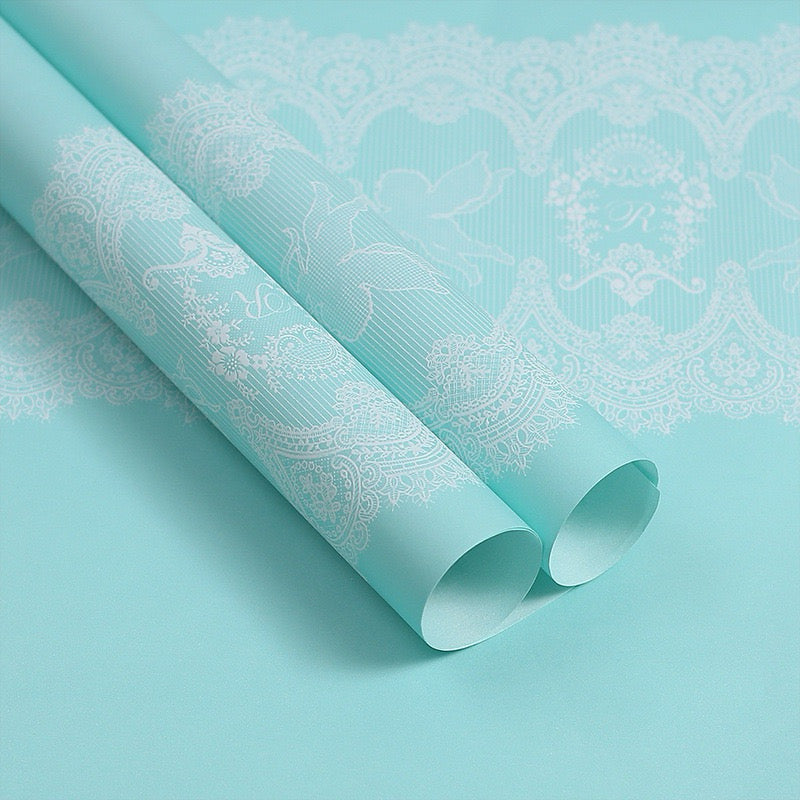 20pcs Lace Border Wrappers Bouquet Wrapping Material (Waterproof)