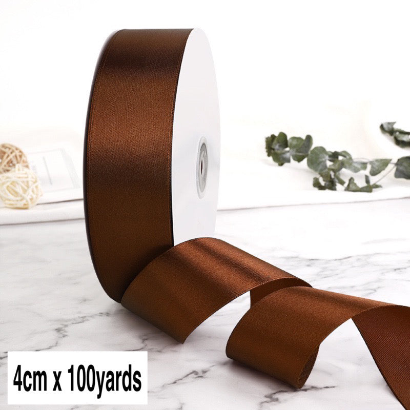 100Yards 4cm Satin Ribbon Gift Wrapping Satin Ribbon