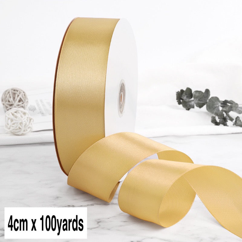 100Yards 4cm Satin Ribbon Gift Wrapping Satin Ribbon