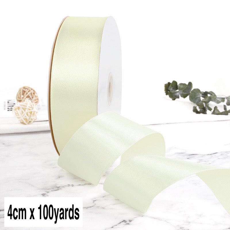 100Yards 4cm Satin Ribbon Gift Wrapping Satin Ribbon