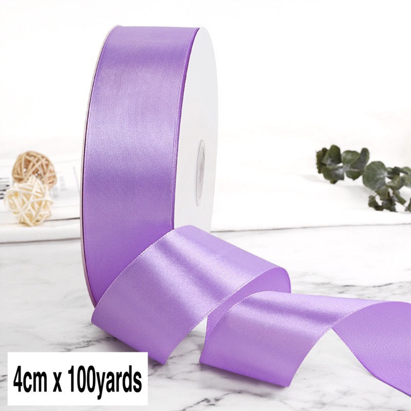 100Yards 4cm Satin Ribbon Gift Wrapping Satin Ribbon