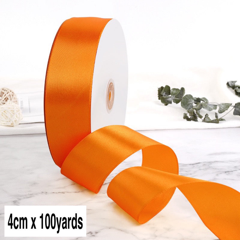 100Yards 4cm Satin Ribbon Gift Wrapping Satin Ribbon