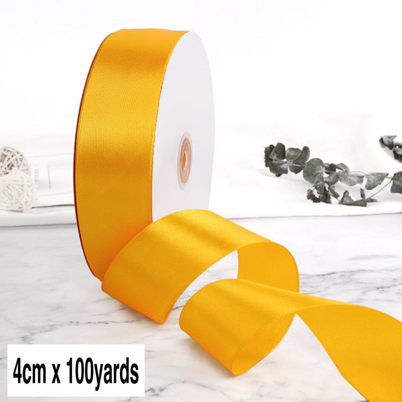 100Yards 4cm Satin Ribbon Gift Wrapping Satin Ribbon