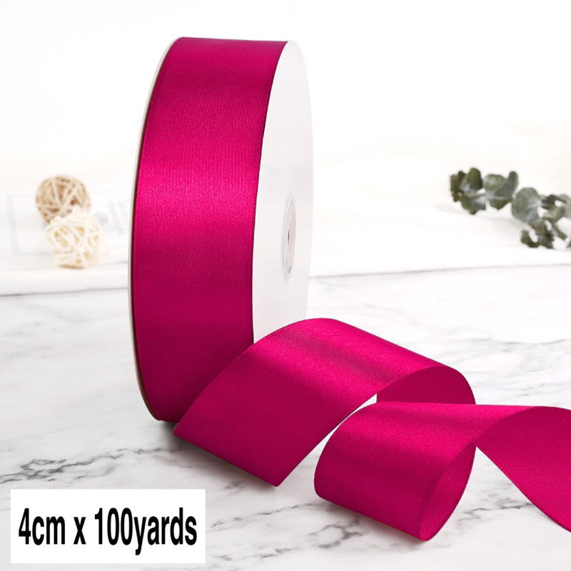 100Yards 4cm Satin Ribbon Gift Wrapping Satin Ribbon