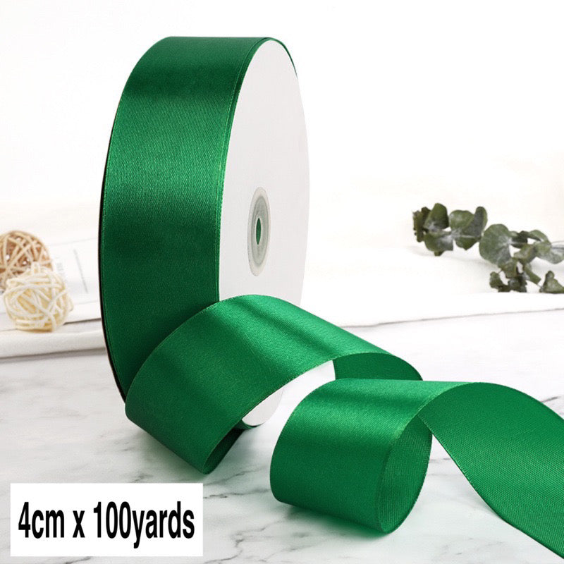 100Yards 4cm Satin Ribbon Gift Wrapping Satin Ribbon