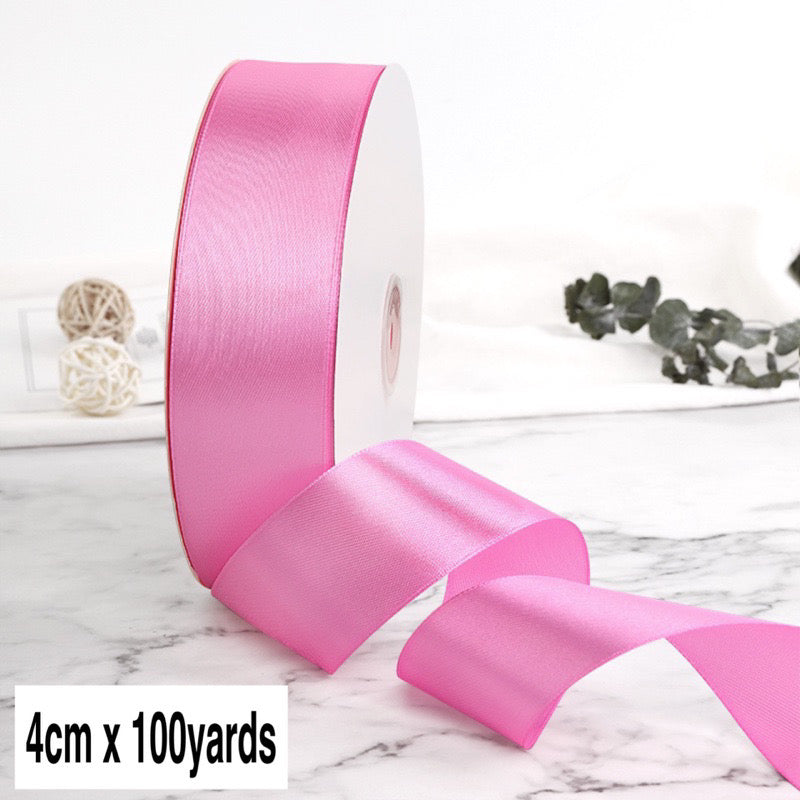 100Yards 4cm Satin Ribbon Gift Wrapping Satin Ribbon