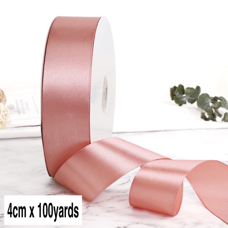 100Yards 4cm Satin Ribbon Gift Wrapping Satin Ribbon