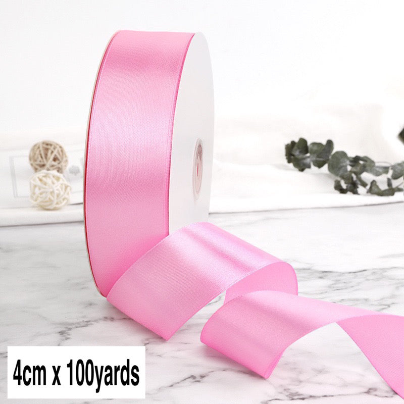 100Yards 4cm Satin Ribbon Gift Wrapping Satin Ribbon