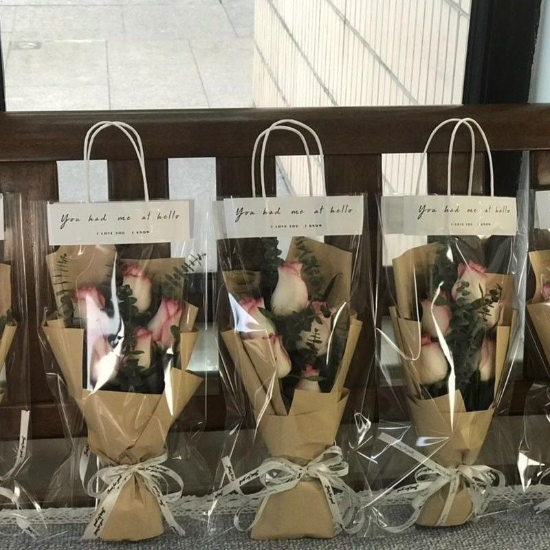 10pcs Flower Bag Bouquet Gift Bag (bag only）