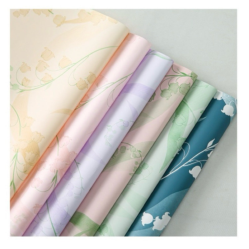 20pcs Lily Flower Wrappers Bouquet Wrapping Materials (Waterproof)