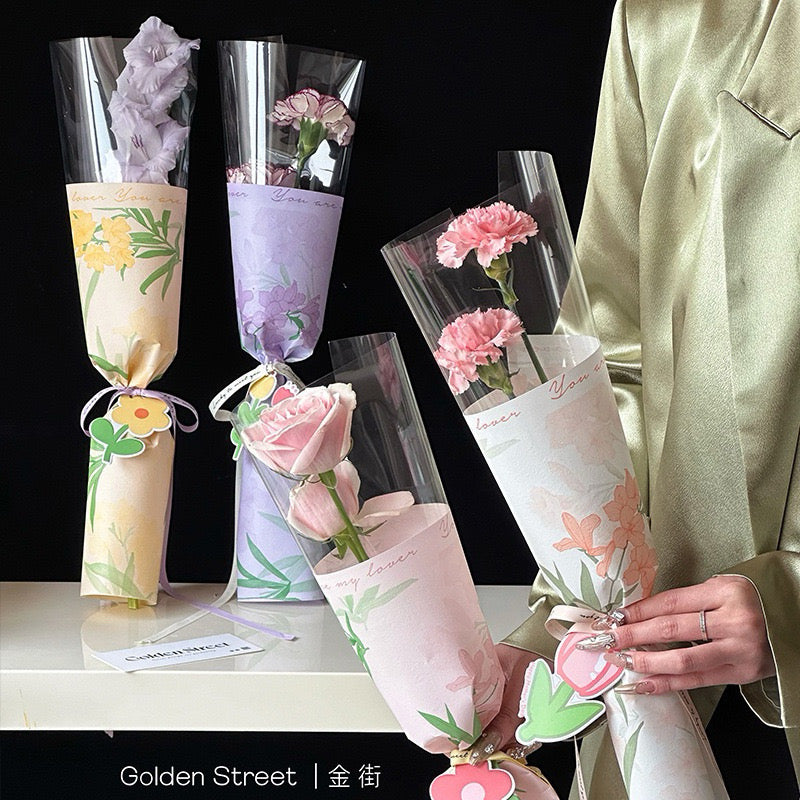 20pcs Single Stem Floral Wrappers Bouquet Wrapping Paper