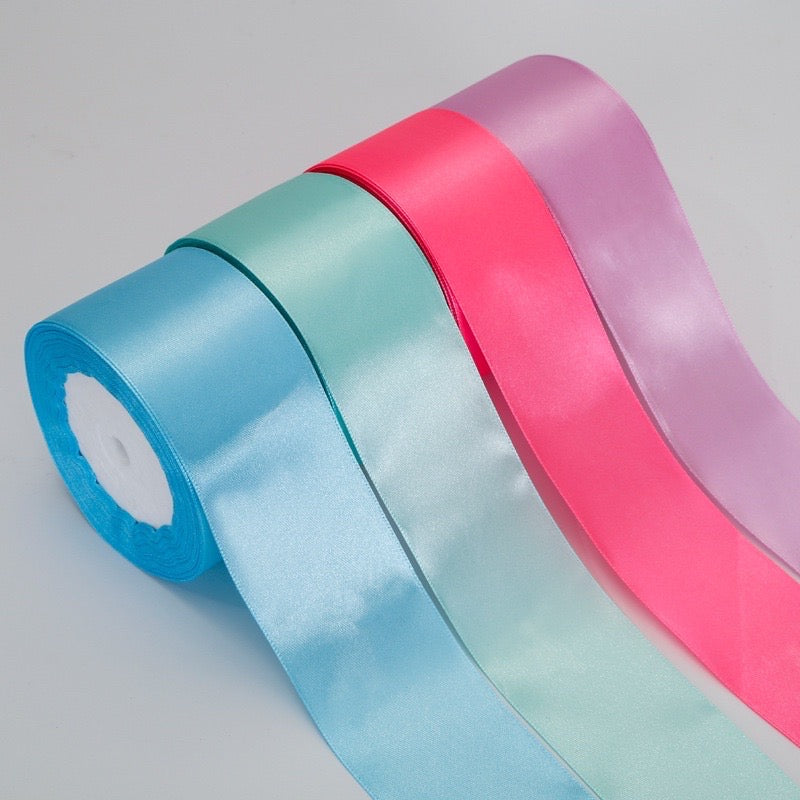 25Yards Plain Gift Wrapping Bouquet Ribbon Satin Ribbon