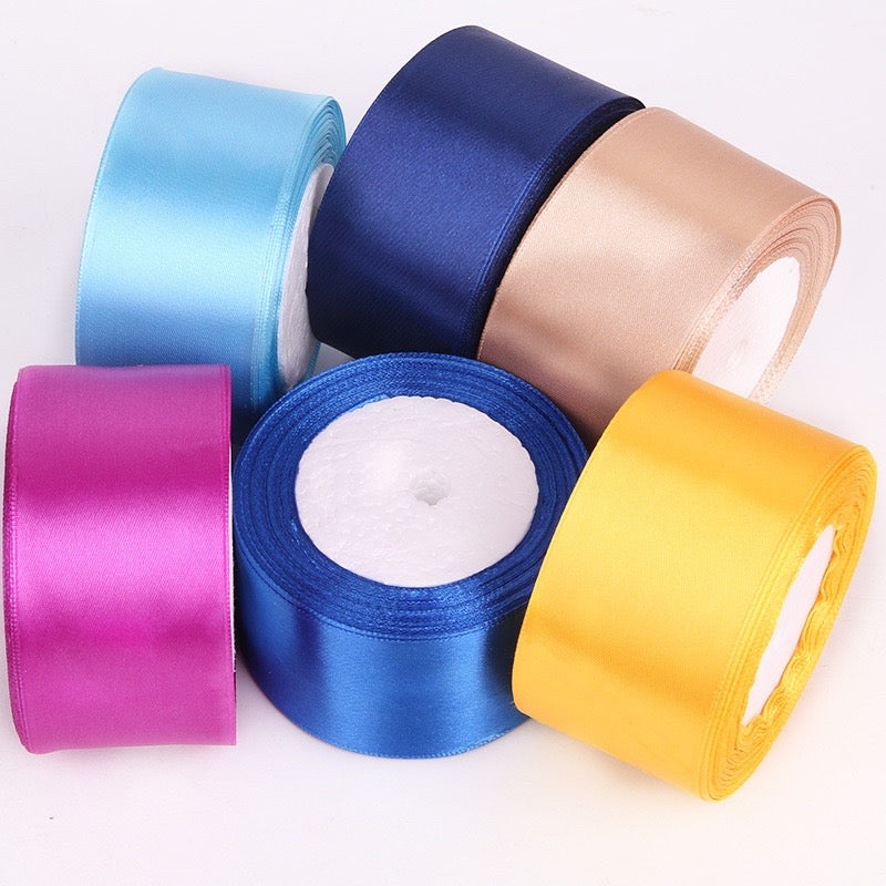 25Yards Plain Gift Wrapping Bouquet Ribbon Satin Ribbon