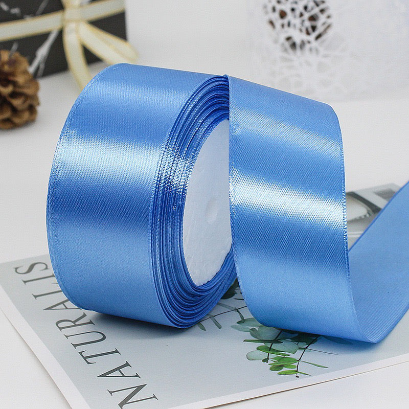 25Yards Plain Gift Wrapping Bouquet Ribbon Satin Ribbon