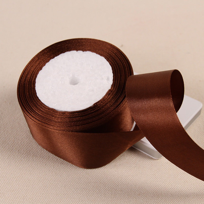 25Yards Plain Gift Wrapping Bouquet Ribbon Satin Ribbon