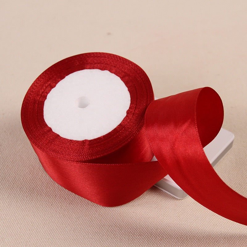 25Yards Plain Gift Wrapping Bouquet Ribbon Satin Ribbon