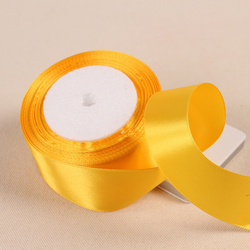 25Yards Plain Gift Wrapping Bouquet Ribbon Satin Ribbon