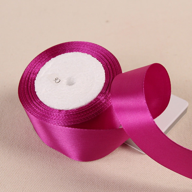 25Yards Plain Gift Wrapping Bouquet Ribbon Satin Ribbon