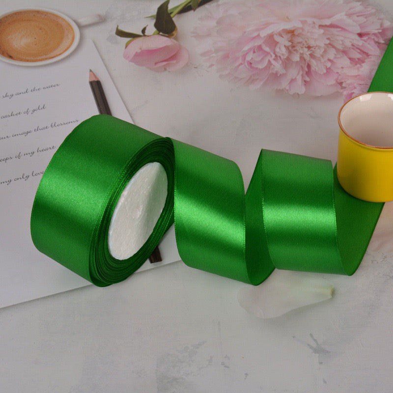 25Yards Plain Gift Wrapping Bouquet Ribbon Satin Ribbon