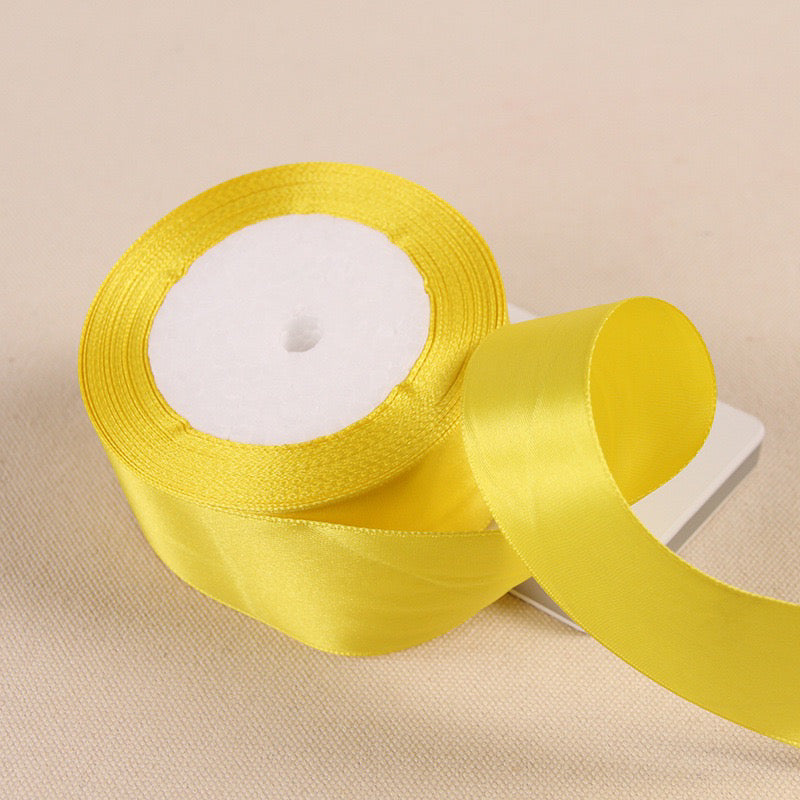 25Yards Plain Gift Wrapping Bouquet Ribbon Satin Ribbon