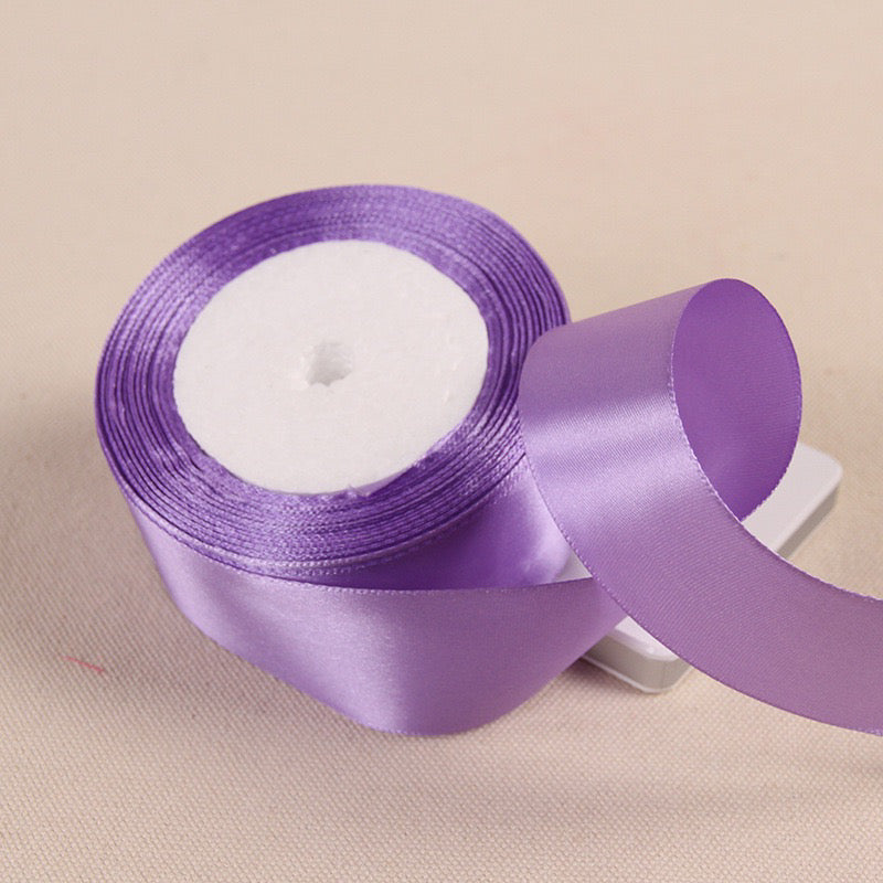 25Yards Plain Gift Wrapping Bouquet Ribbon Satin Ribbon