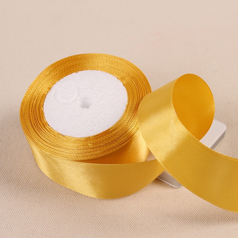 25Yards Plain Gift Wrapping Bouquet Ribbon Satin Ribbon