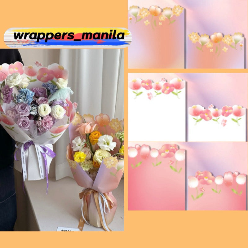 10pcs Flower Border Design Wrapper Bouquet Wrapping Paper – wrappers_manila