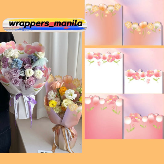 10pcs Flower Border Design Wrapper Bouquet Wrapping Paper