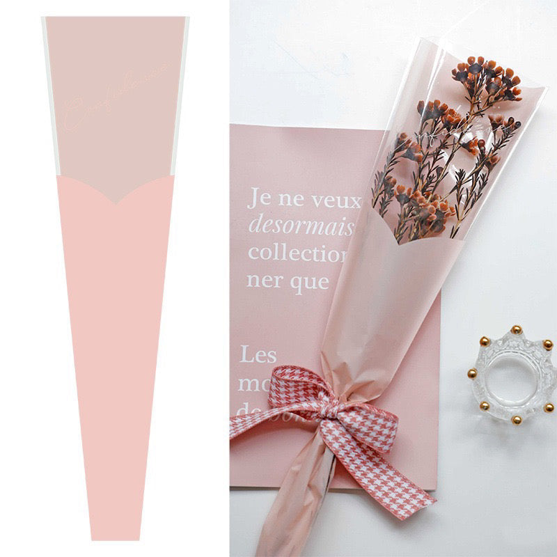 45pcs Plain Color Single Stem Rose Wrappers Bouquet Wrapping Paper