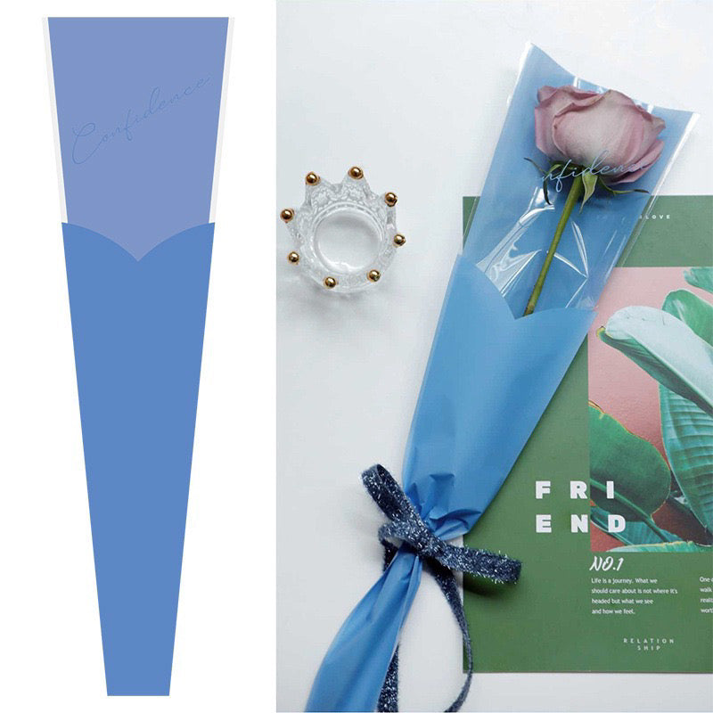 45pcs Plain Color Single Stem Rose Wrappers Bouquet Wrapping Paper