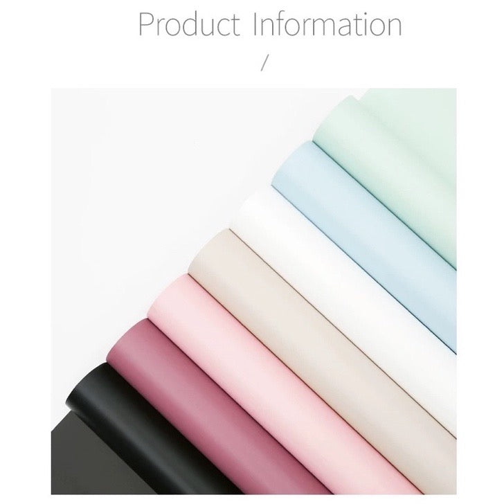 10meter per roll Plain Single Tone Colored Wrappers Bouquet Wrapping Material (Waterproof)