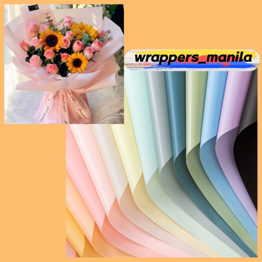 20in1 Pack Single Tone Colored Wrappers Bouquet Wrapping Waterproof Type