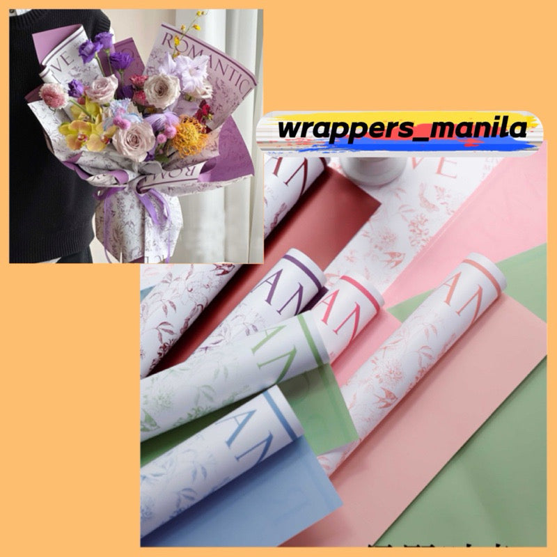 20pcs Floral Romantic Style Wrapping Paper (Waterproof)