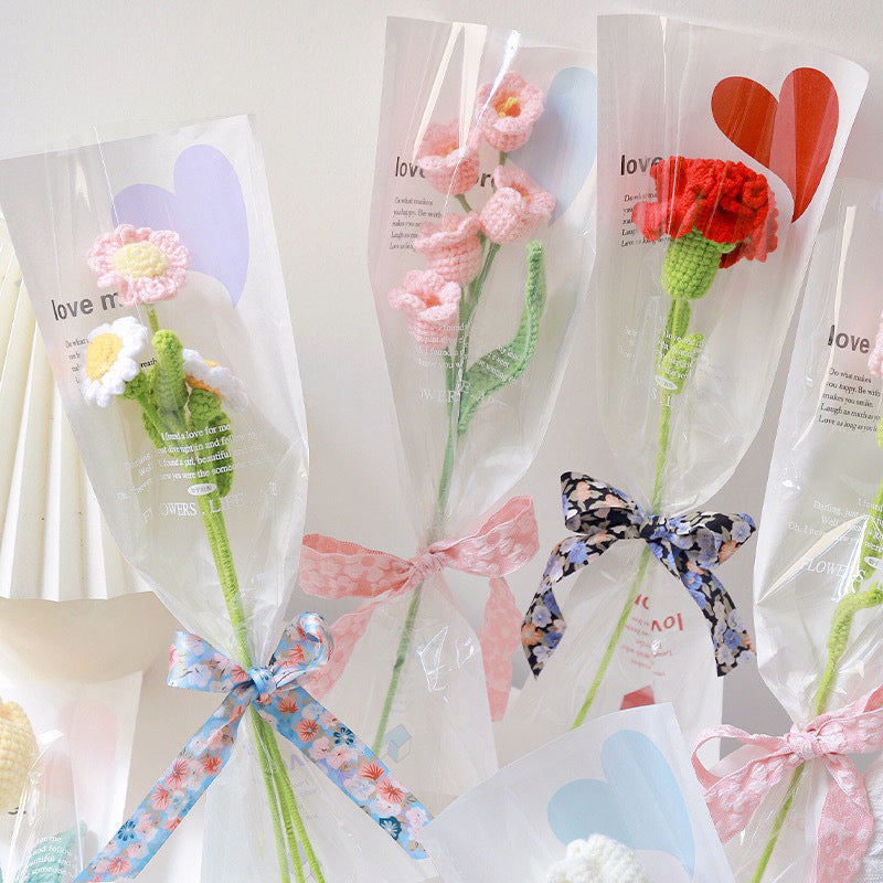 20pcs Single Stem Rose Wrappers Flower Wrapping Paper