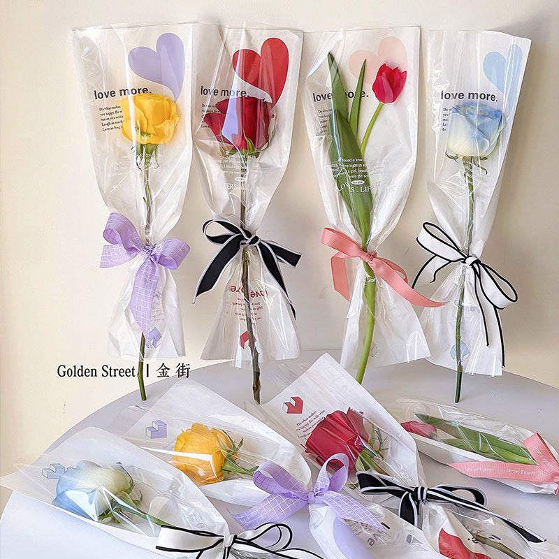 20pcs Single Stem Rose Wrappers Flower Wrapping Paper