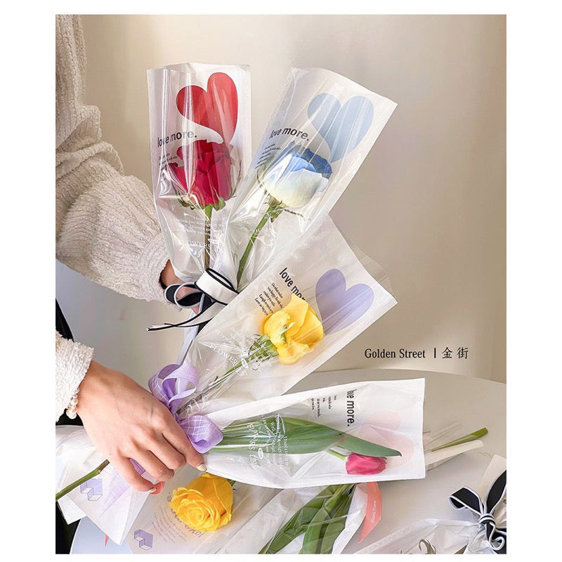 20pcs Single Stem Rose Wrappers Flower Wrapping Paper